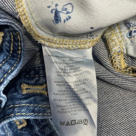 Pilcro by Anthropologie Wide-Leg Denim Overalls - Size 26T - Medium Wash EUC - Picture 5 of 5